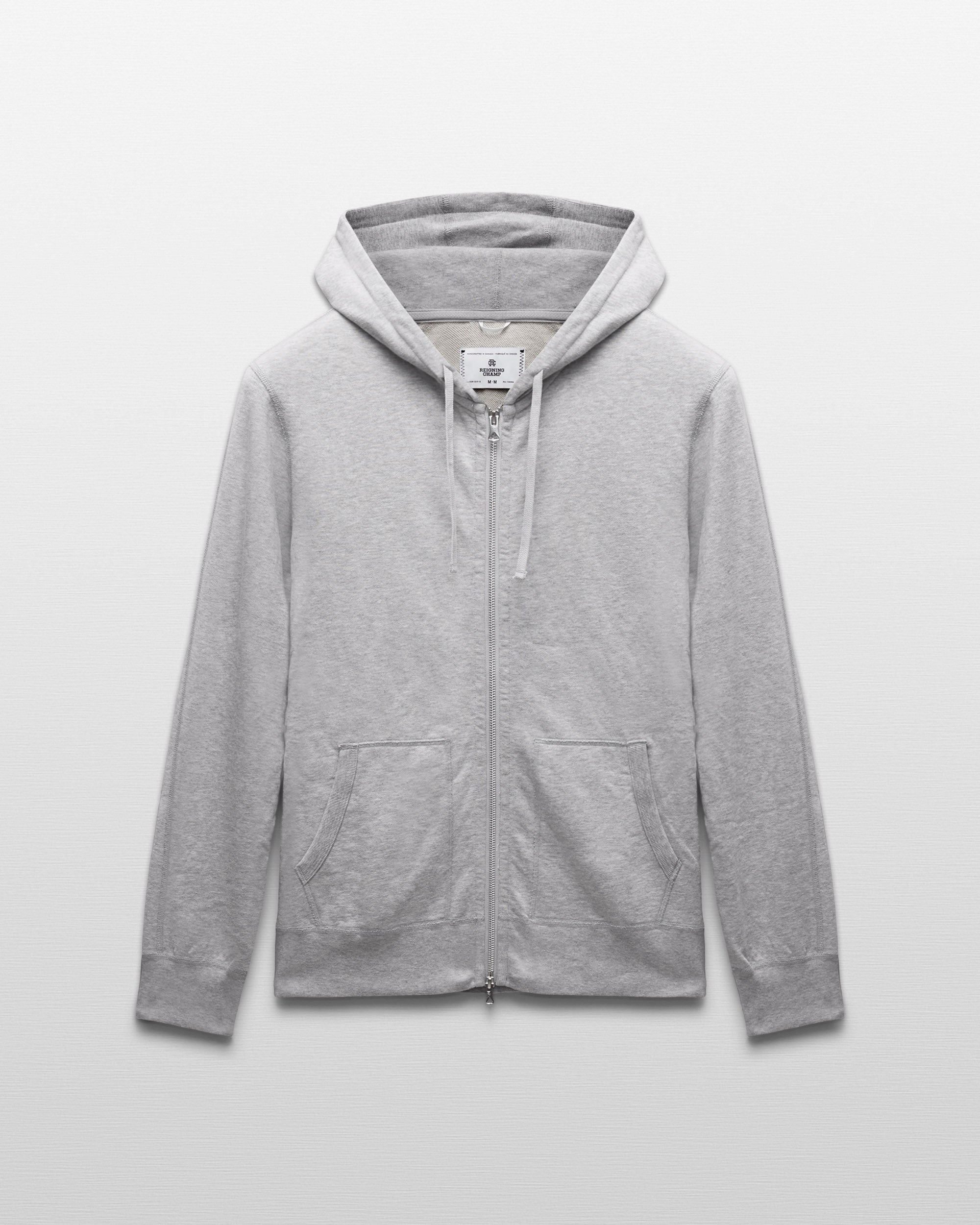 Lightweight Terry Slim Zip Hoodie