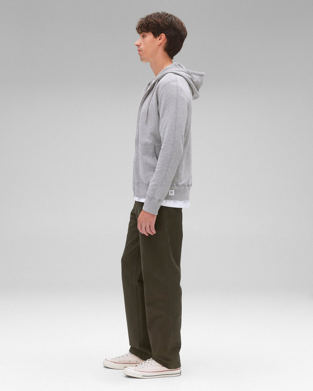 Lightweight Terry Slim Zip Hoodie