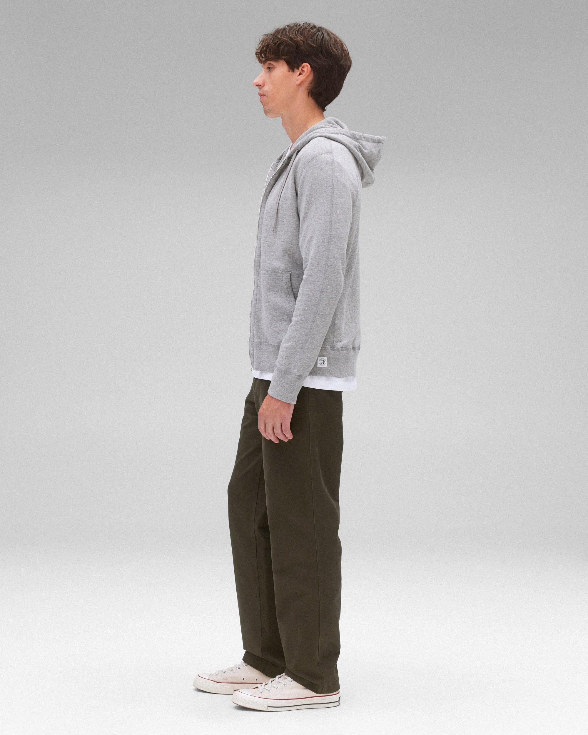 Lightweight Terry Slim Zip Hoodie