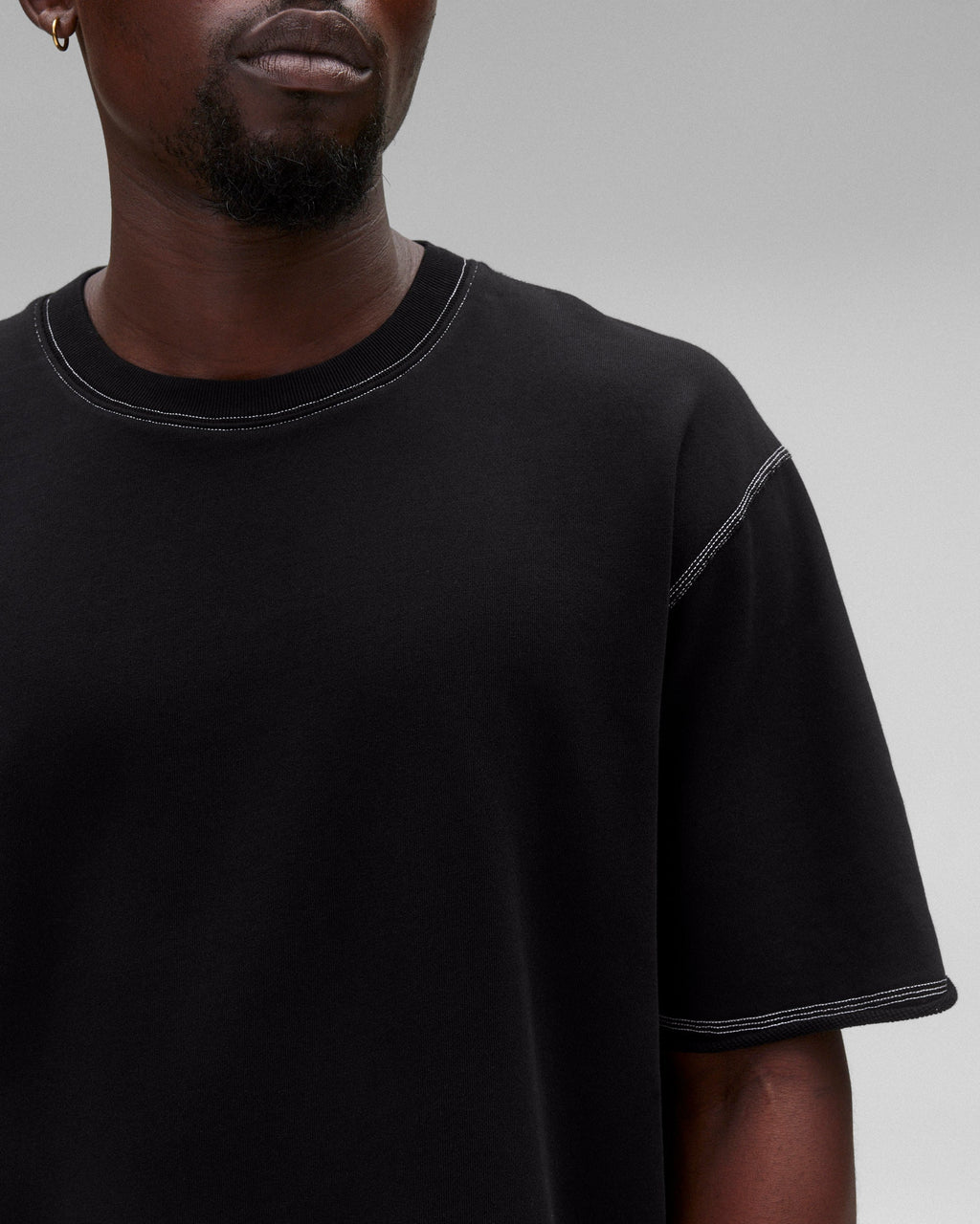 Lightweight Terry Cut-Off Relaxed T-Shirt