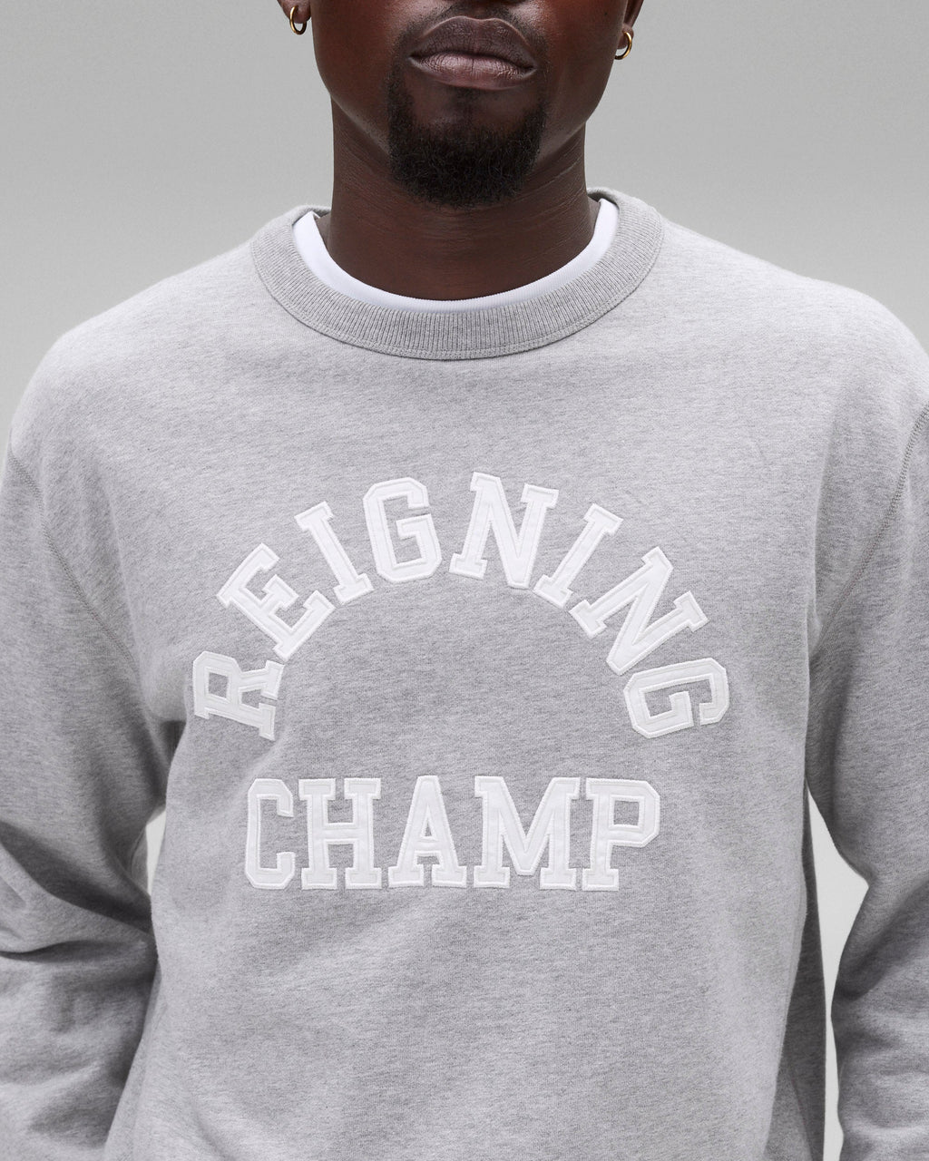 Midweight Terry Arch Logo Standard Crewneck