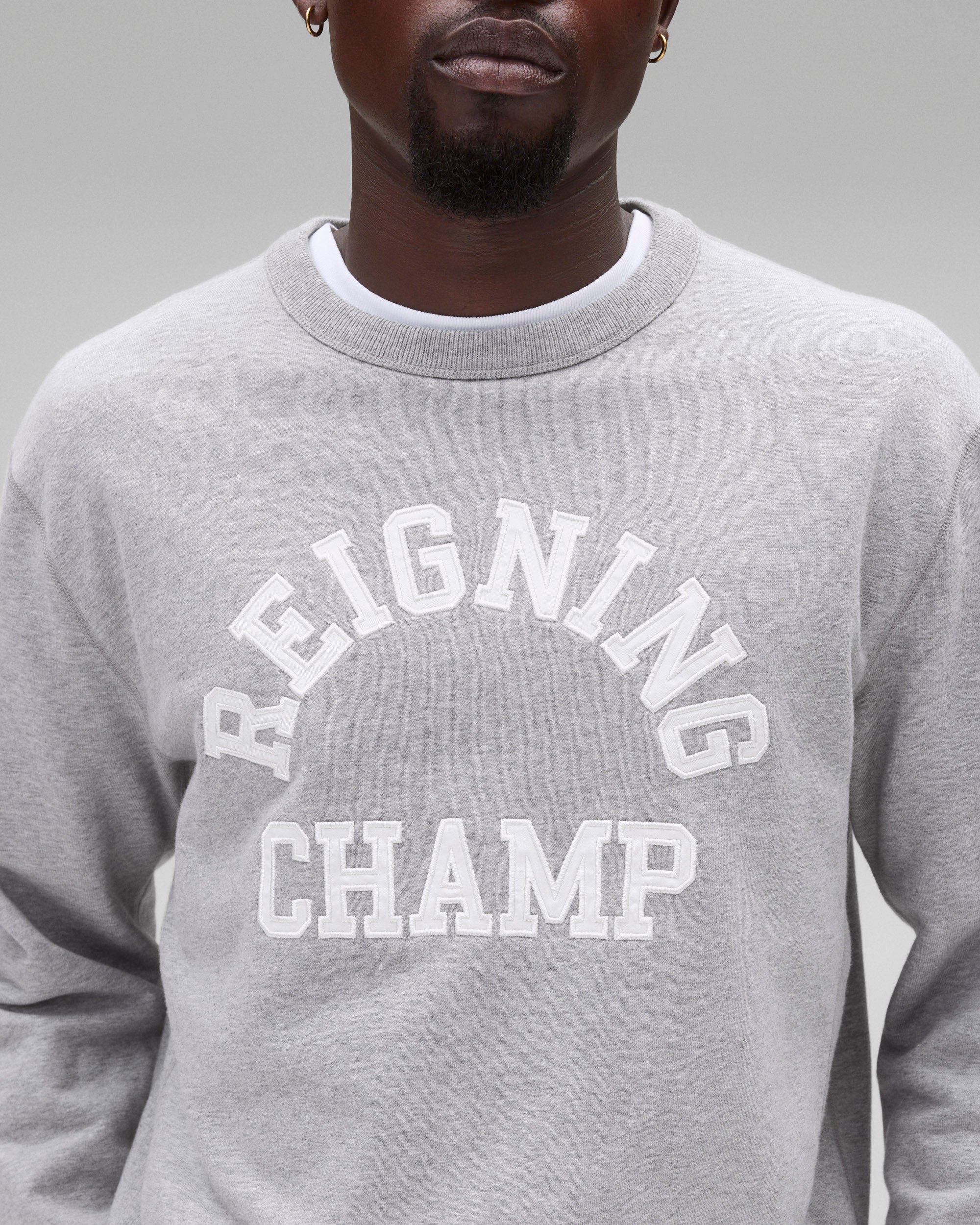 Midweight Terry Arch Logo Standard Crewneck
