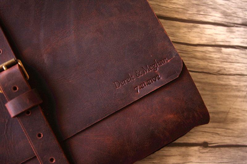Personalized Leather End of Year Memory Book Album