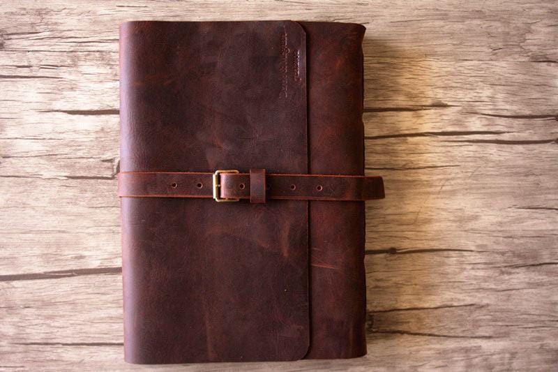 Personalized Leather End of Year Memory Book Album