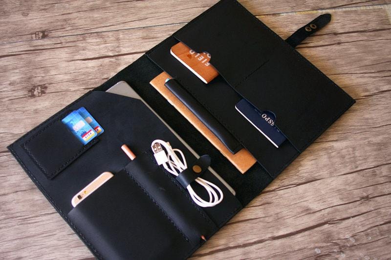 Black Leather Legal Pad Portfolio