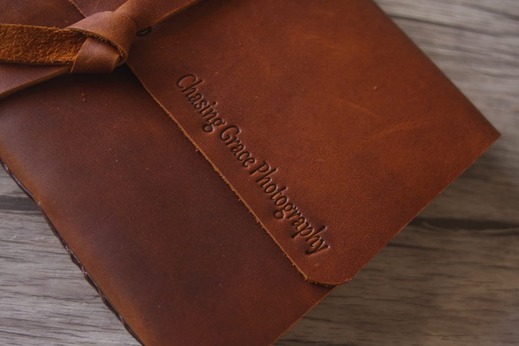 Leather Guest Sign in Book Personalized