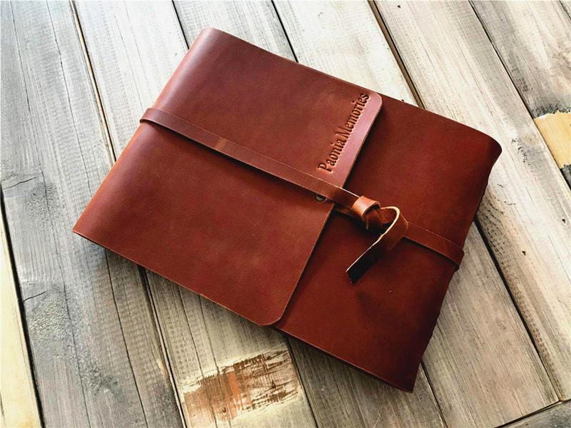 Engraved Leather Memory Man Book Album