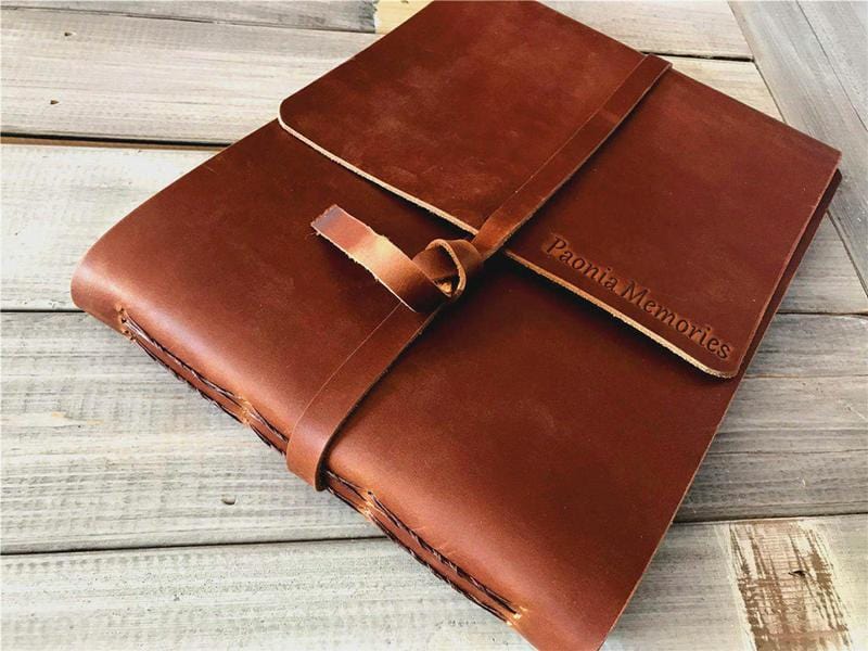 Handmade Personalized Brown Leather Photo Album