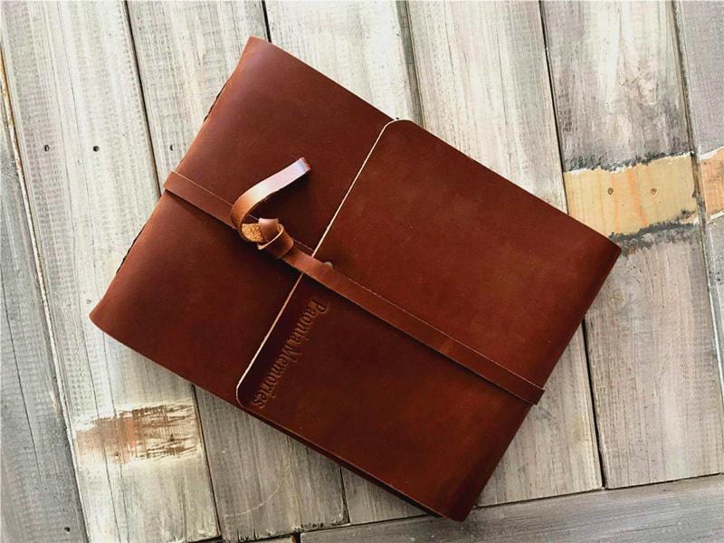 Engraved Leather Memory Man Book Album