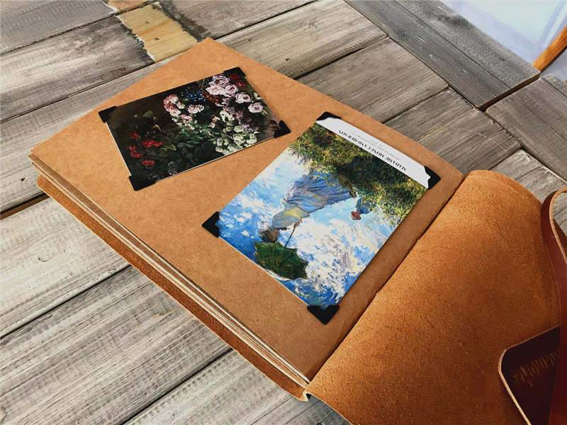 Purple Leather Large School Memory Book