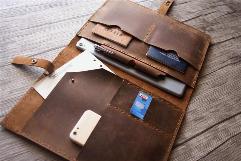 Embossed Leather Macbook Pro 15 Sleeve Case
