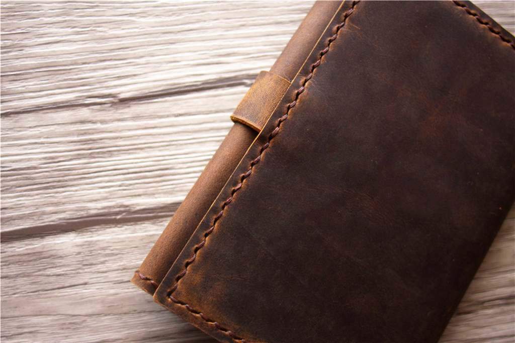Monogrammed Passport Cover Leather Wallet