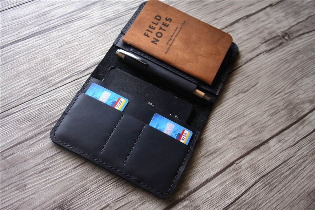 Personalized Leather Mens Passport Cover Wallet