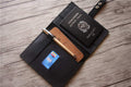 Personalized Leather Mens Passport Holder Case