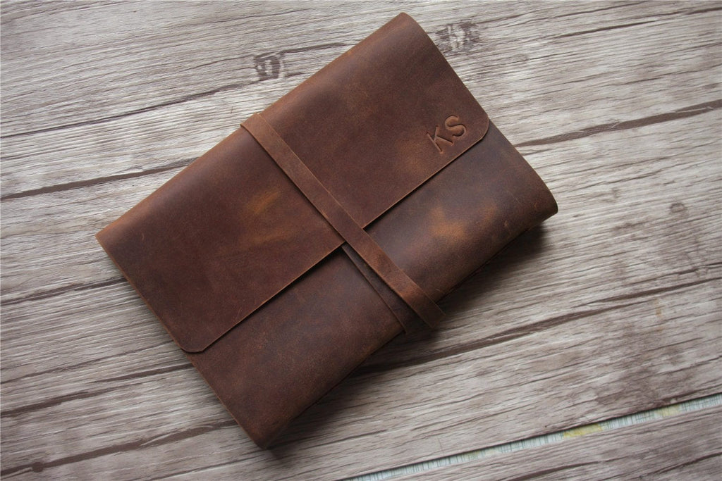 Vintage Personalized Leather School Years Memory Book