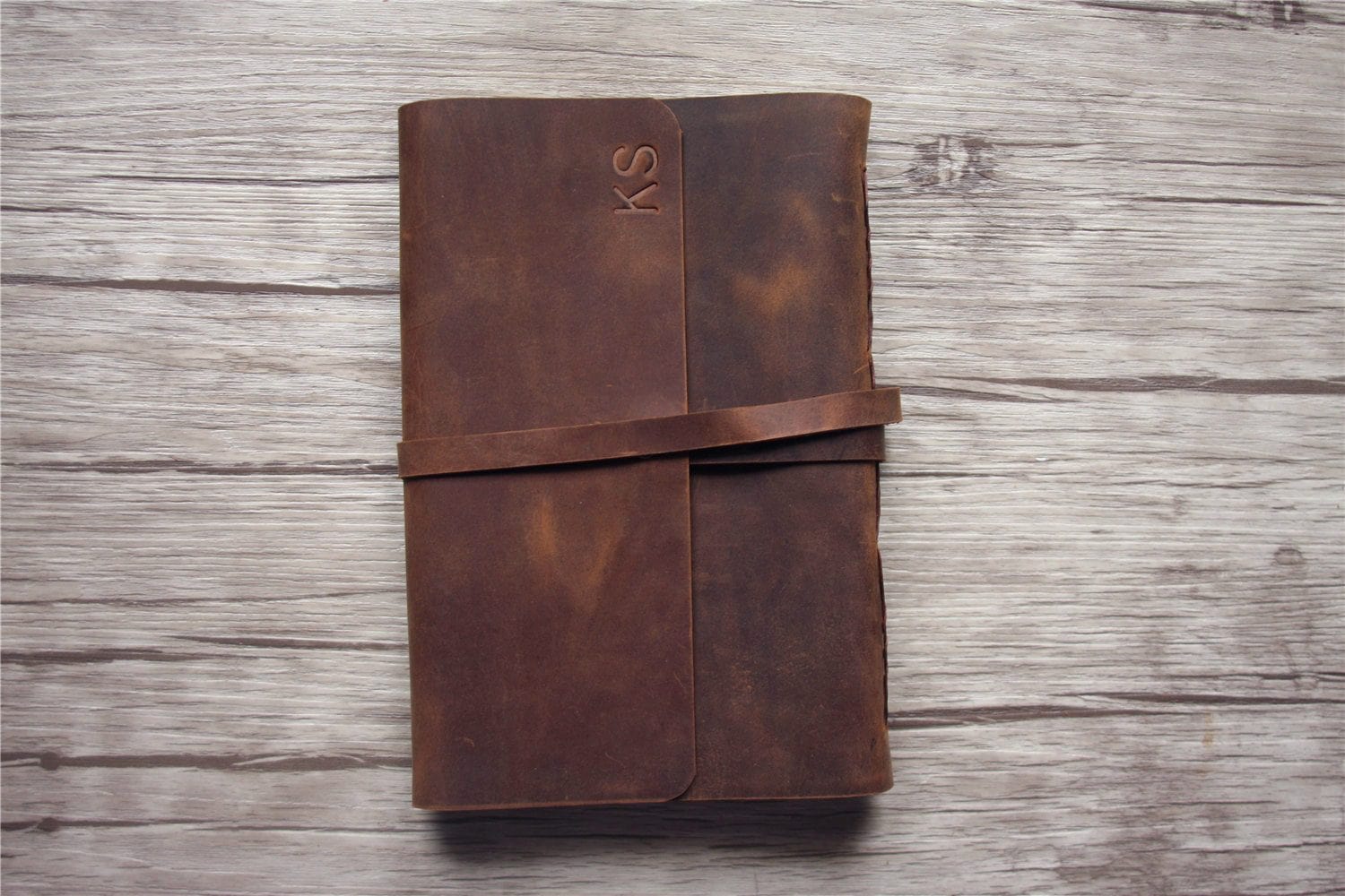 Vintage Personalized Leather School Years Memory Book