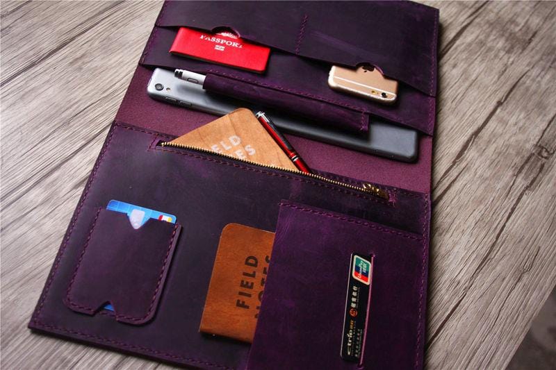 Macbook Air Leather Sleeve Covers Custom Purple Leather