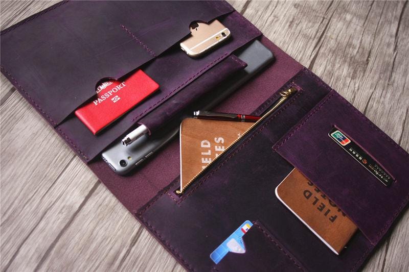 Macbook Air Leather Sleeve Covers Custom Purple Leather