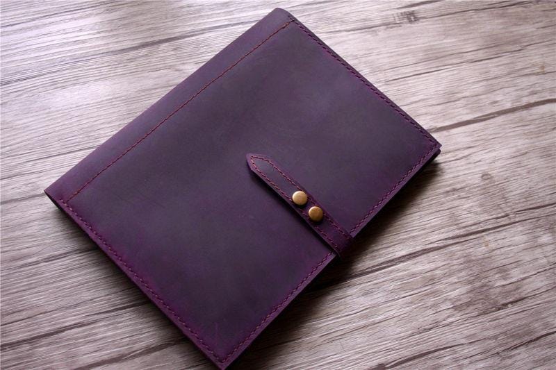 Macbook Air Leather Sleeve Covers Custom Purple Leather