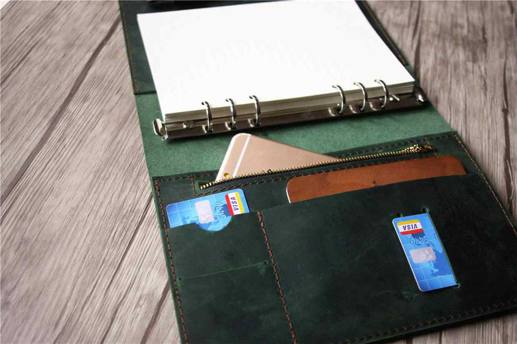 Handcrafted Custom Leather Monthly Planner Notebook