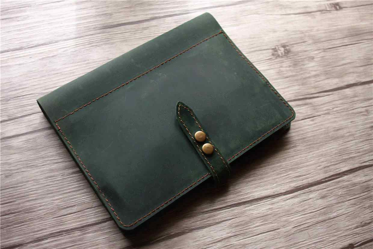Handcrafted Custom Leather Monthly Planner Notebook