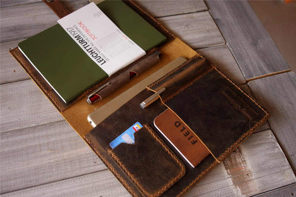 Mens Leather Notebook Portfolio