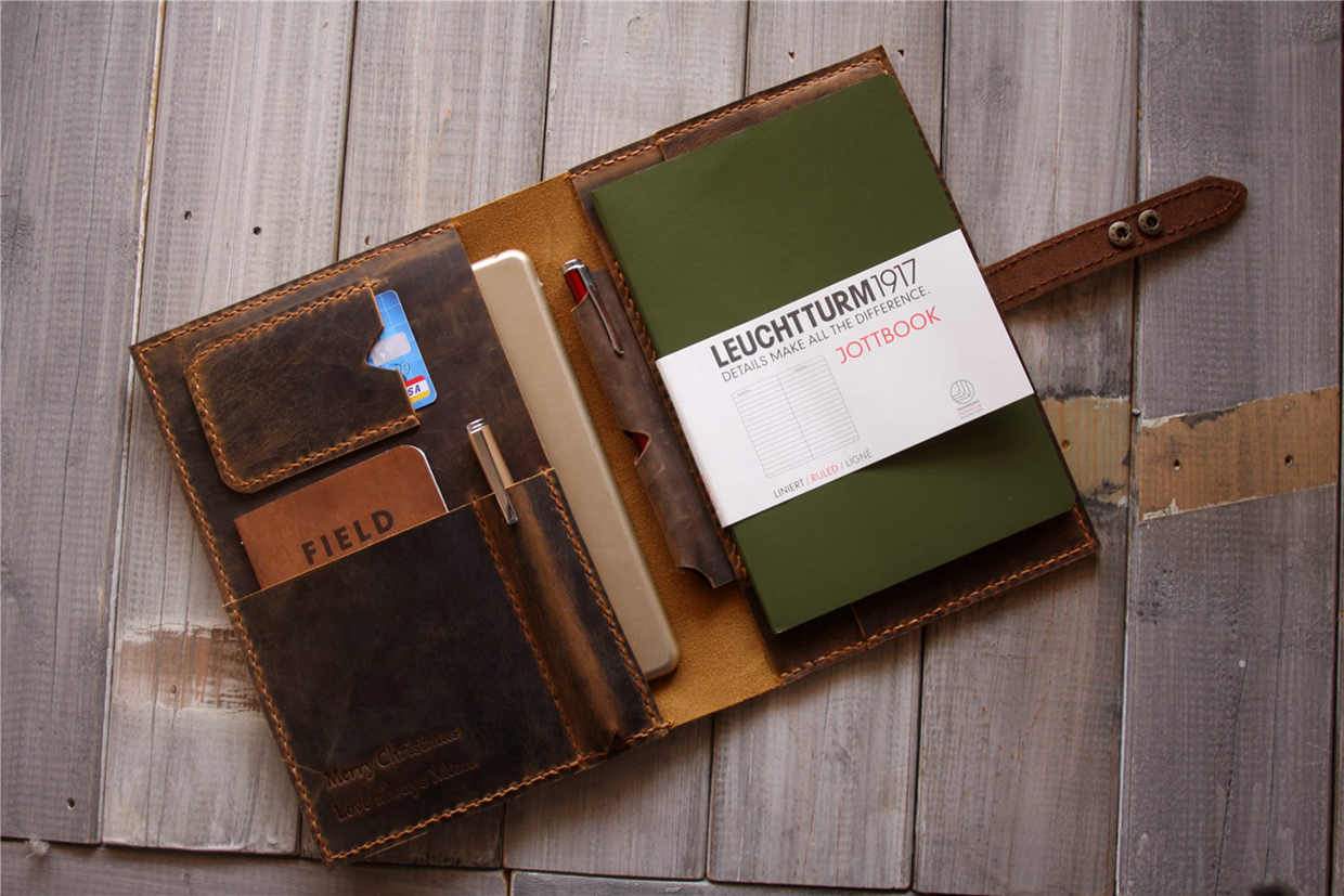 Mens Leather Notebook Portfolio