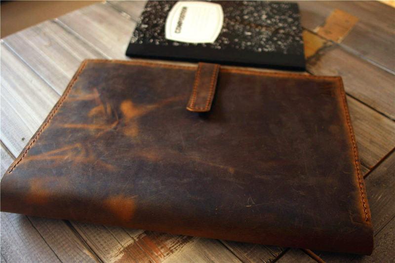 Macbook Pro 13 inch Sleeve Brown Leather