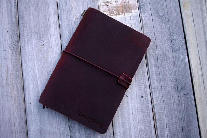 Handmade Leather A5 Traveler's Notebook Cover