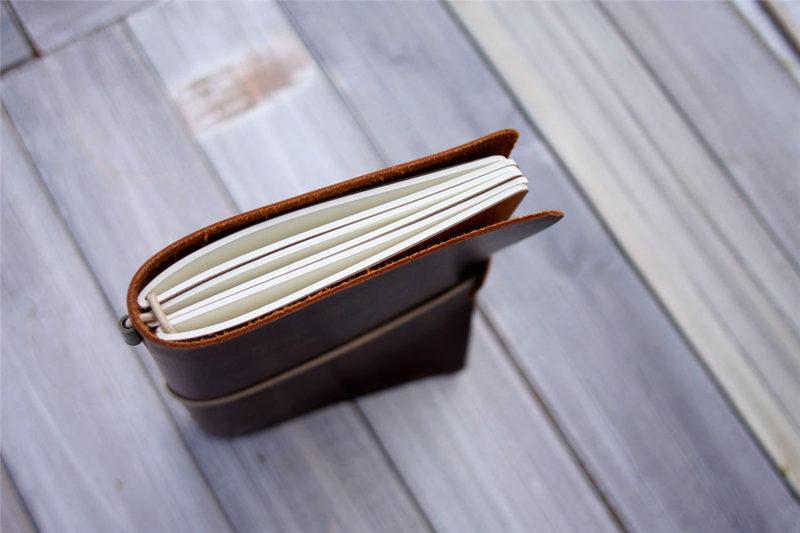 Personalized Leather Travel Bullet Journal Notebook