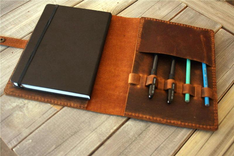 Personalized Leather Notebook Case A5