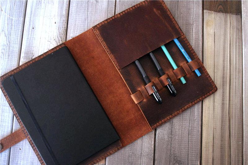 Personalized Leather Notebook Case A5