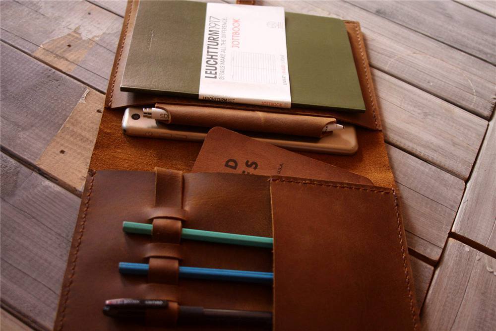 Leather Refillable Journal Notebook Cover