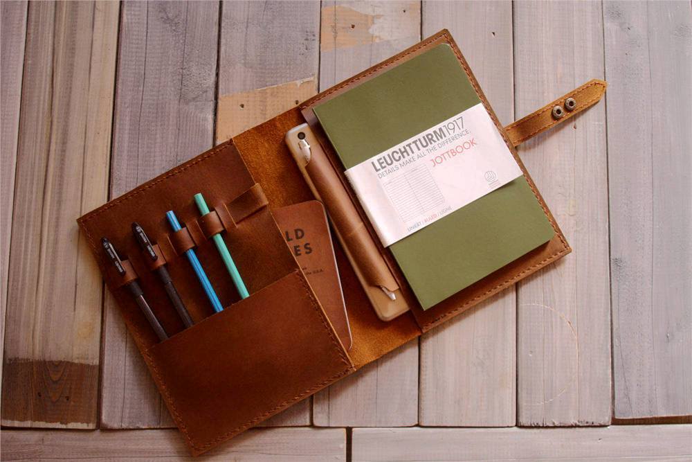 Leather Refillable Journal Notebook Cover