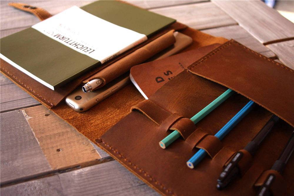 Leather Refillable Journal Notebook Cover