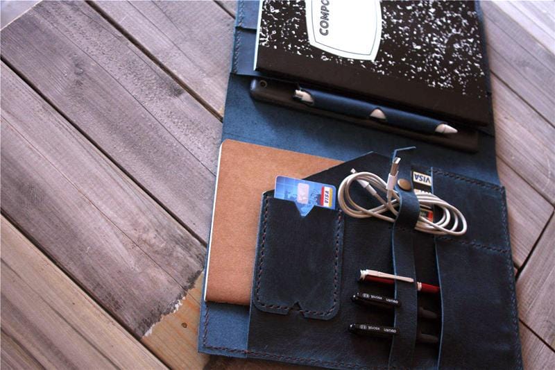 Engraved Leather Composition Notebook Cover Case