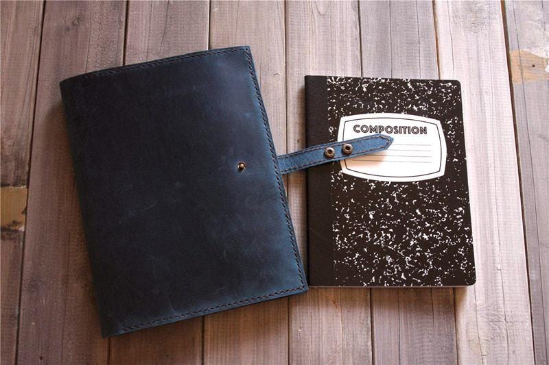 Blue Leather iPad Notebook Cases Portfolio