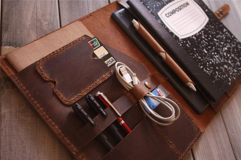 Large A4 Leather Notebook Cover Case
