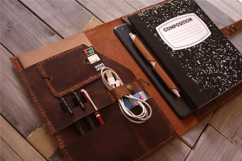 Large A4 Leather Notebook Cover Case