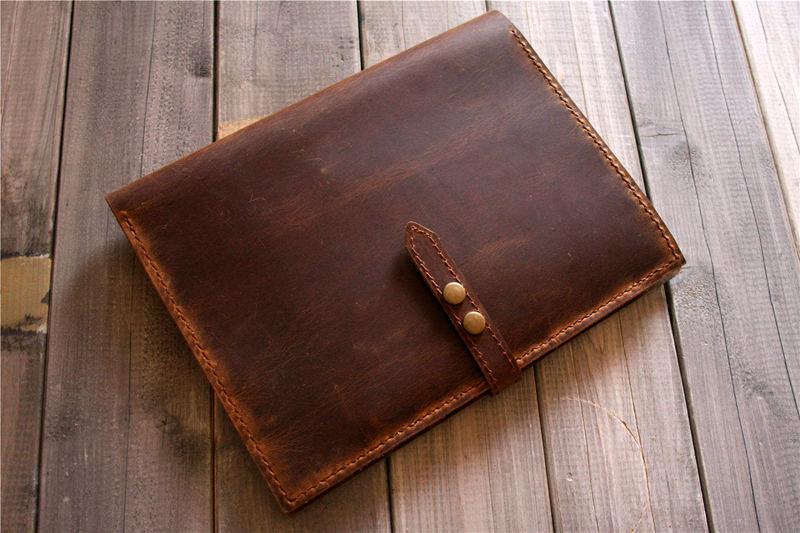Large A4 Leather Notebook Cover Case