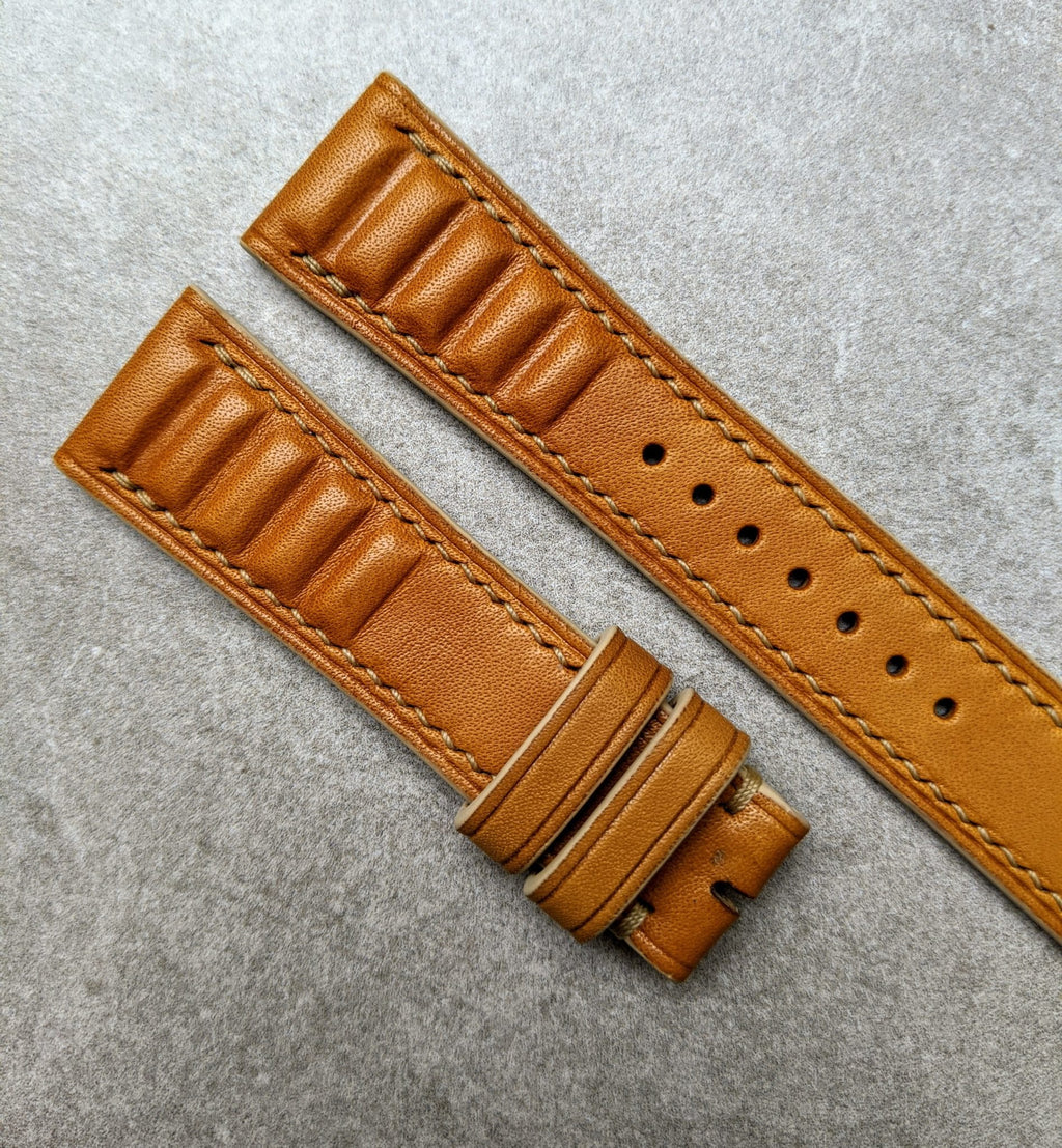 French Calfskin Strap Vintage Sport - Honey Tan