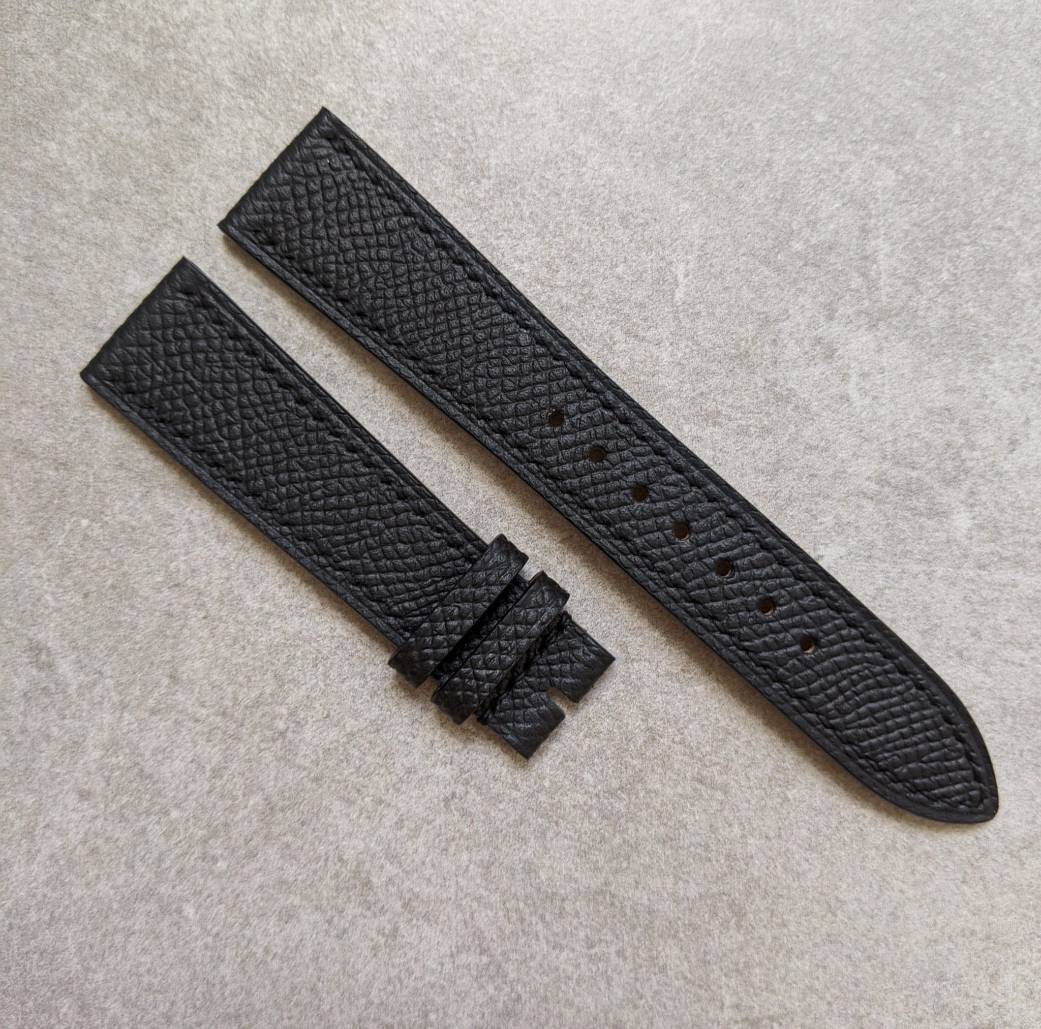 Epsom Calfskin Watch Strap - Black