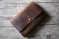 Brown Button Old Personalized Leather Bound Journal