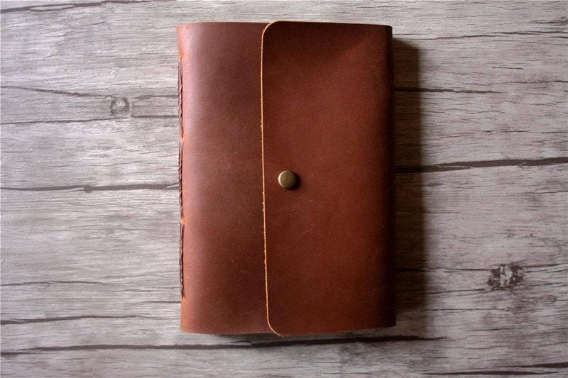 Leather Personalized Baby's First Memory Book Album