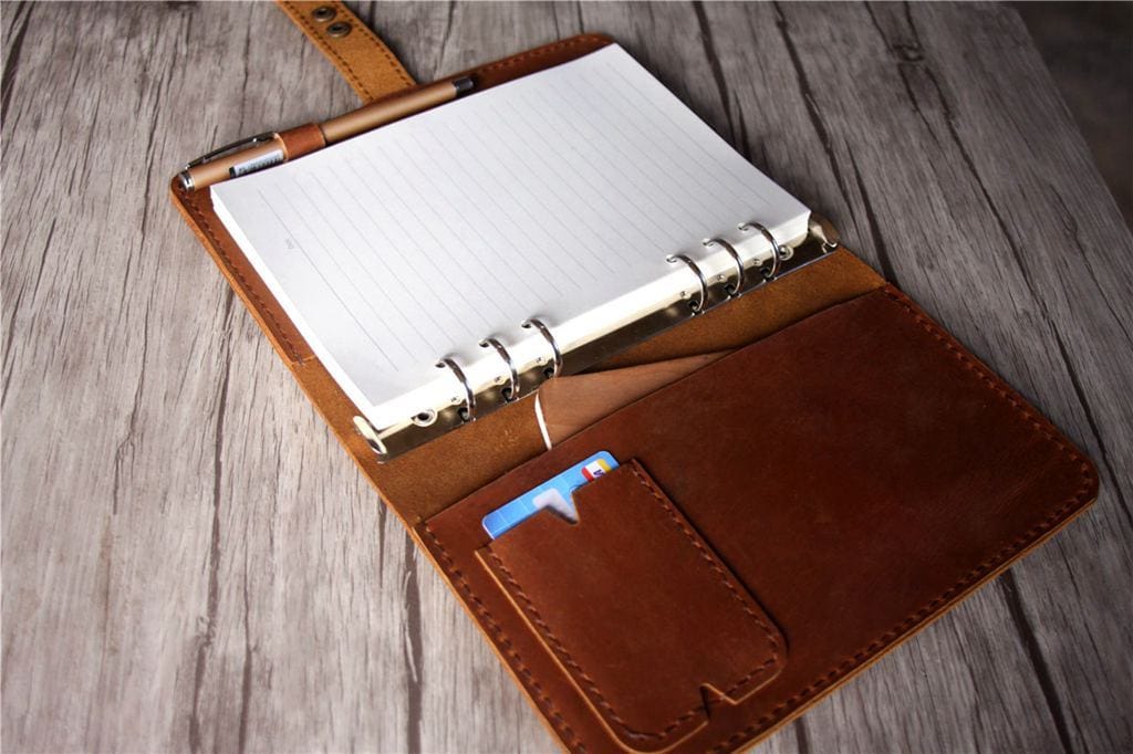 Leather Office Planner Notebook Personalized Bullet Book