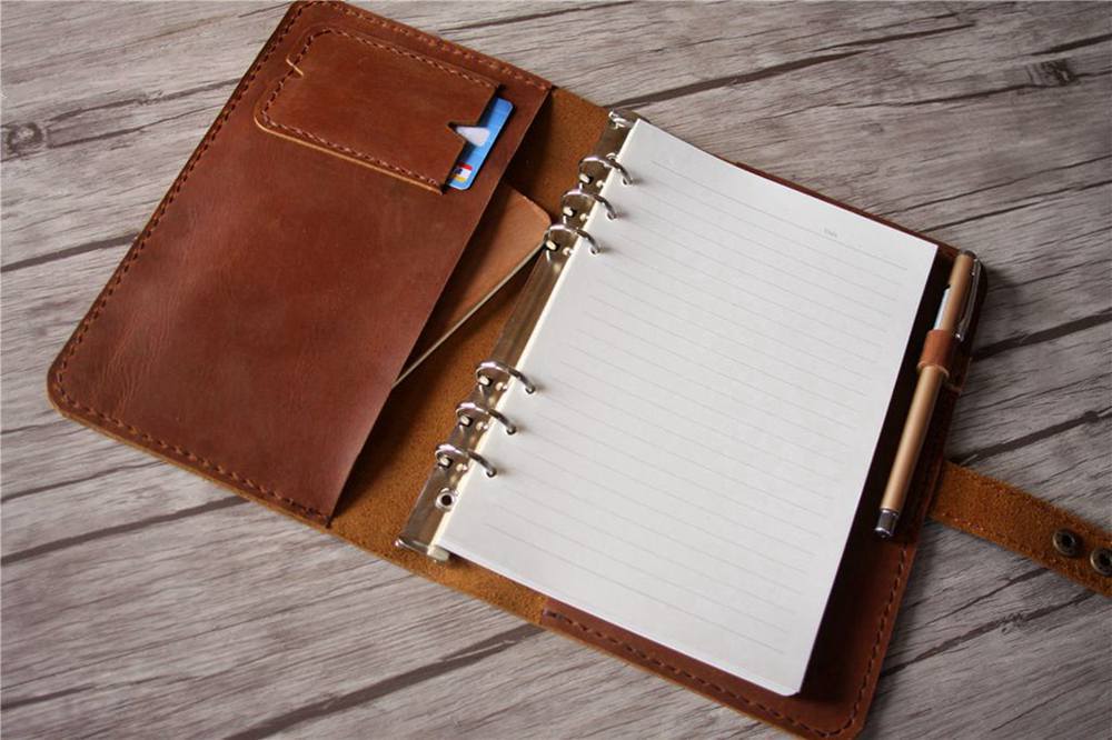 Unisex Custom Leather B5 Large Refillable Journal