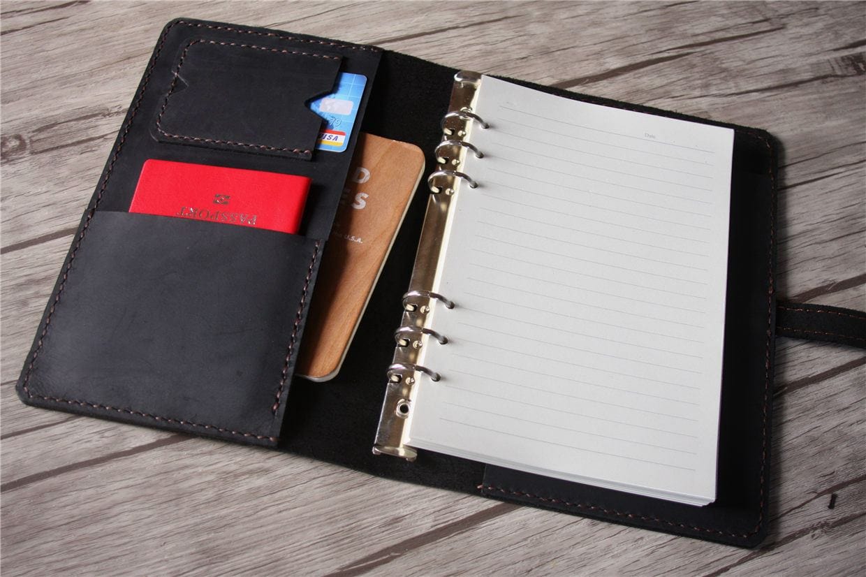 Leather Wedding Planner Notebook Binder