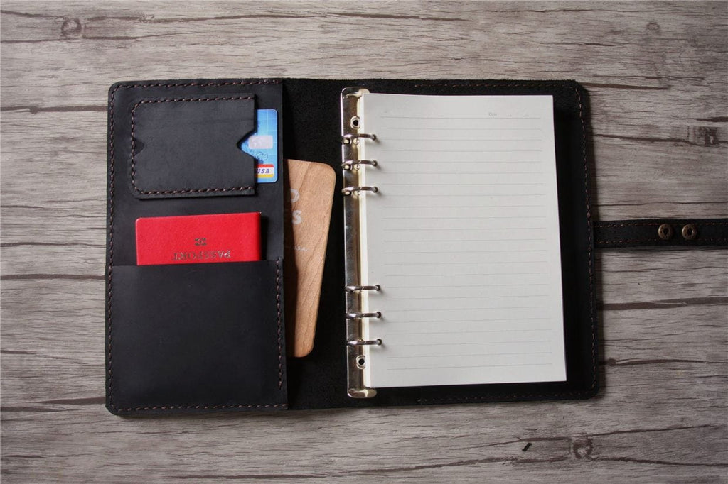 Leather Wedding Planner Notebook Binder