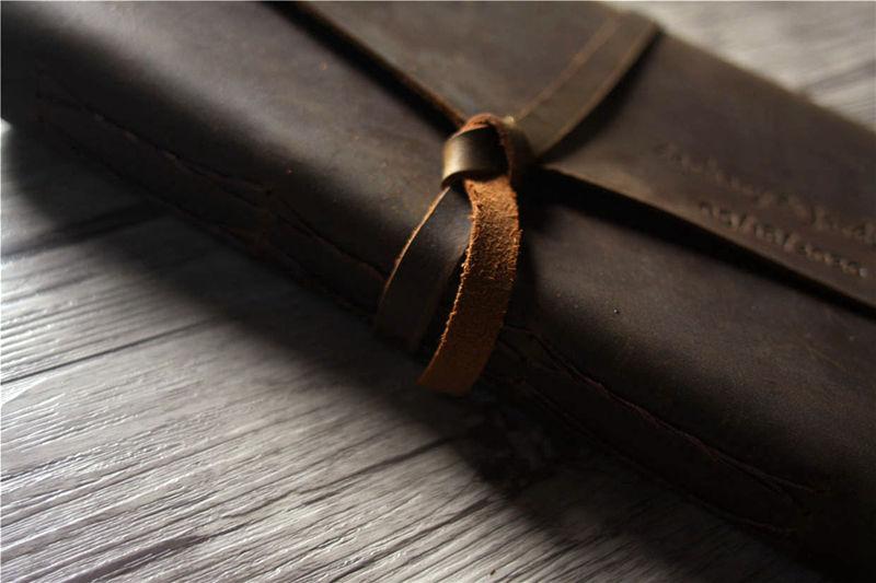 Custom Embossed Leather Funeral Memory Book