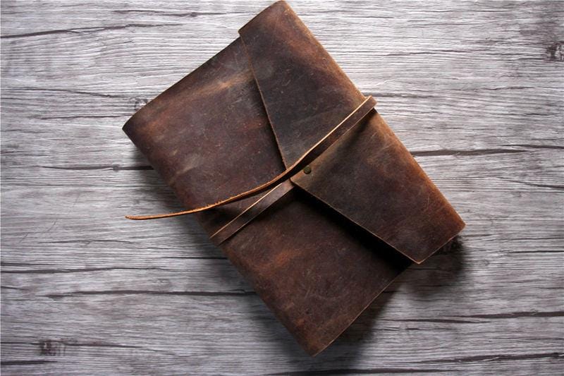 Personalized Leather Driving Trip Planner Notebook